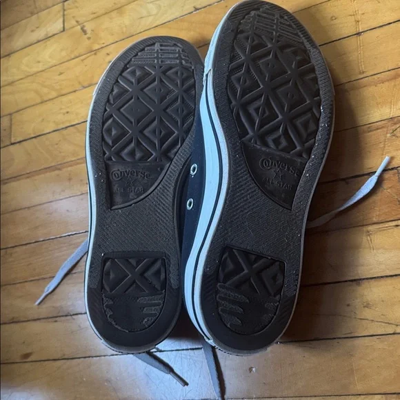 Converse Black and White Low Top Canvas Sneakers - Picture 3 of 3